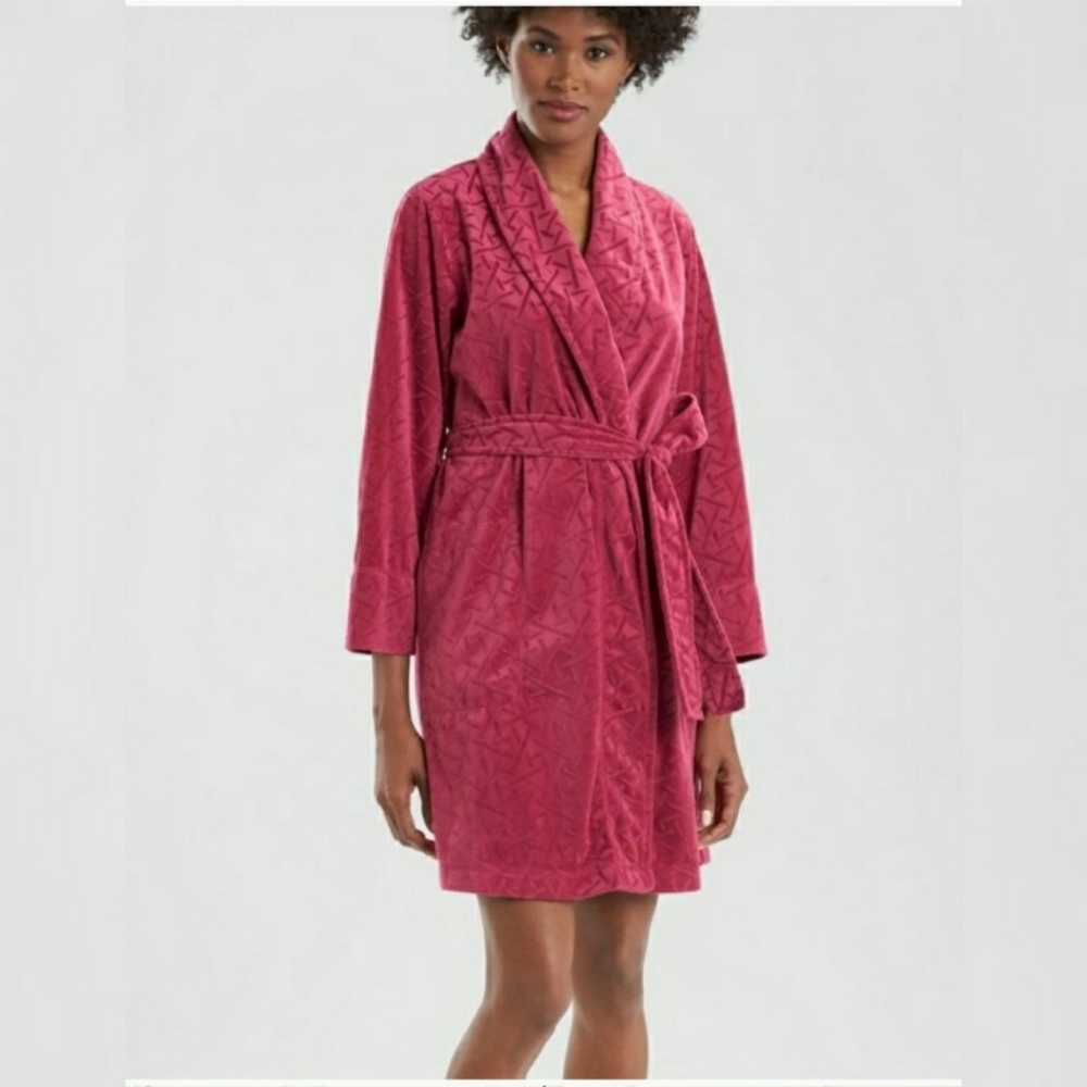 Natori Trance Pink Robe NWT sz XL